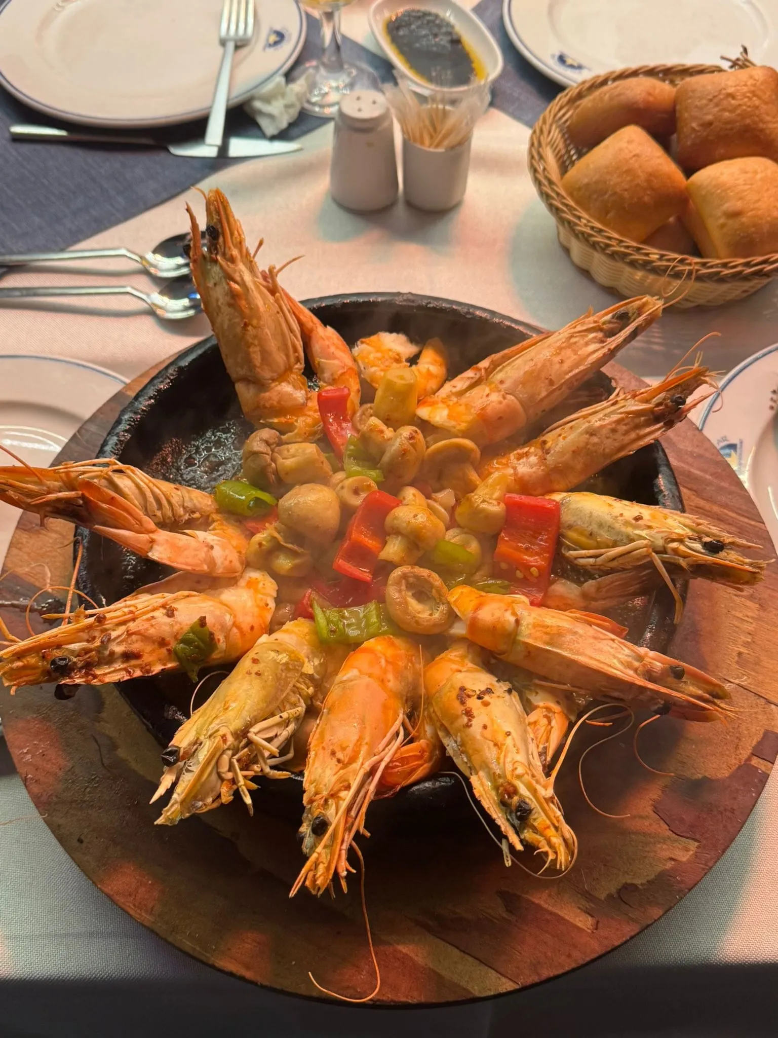 Jumbo shrimp cooked in butter
